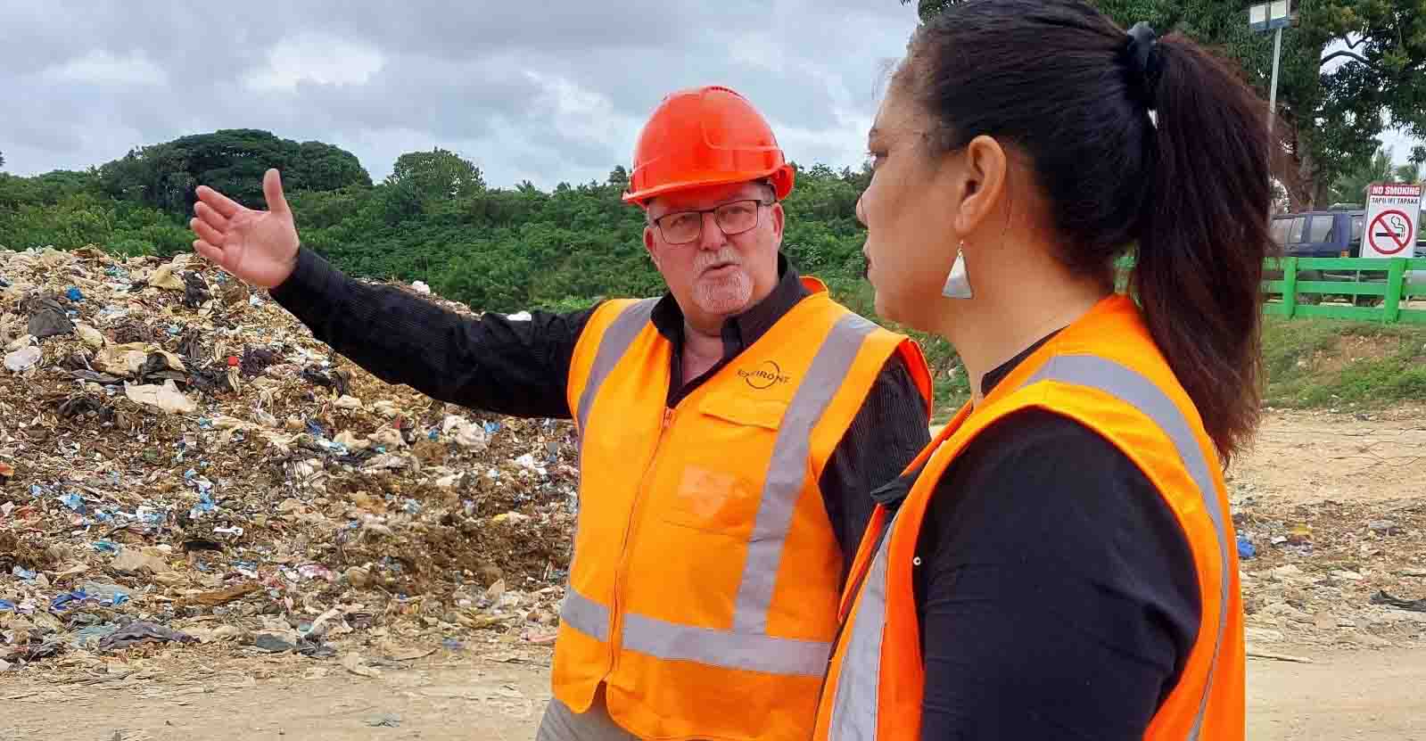 Hands on in Tonga: Helping with new landfill cells